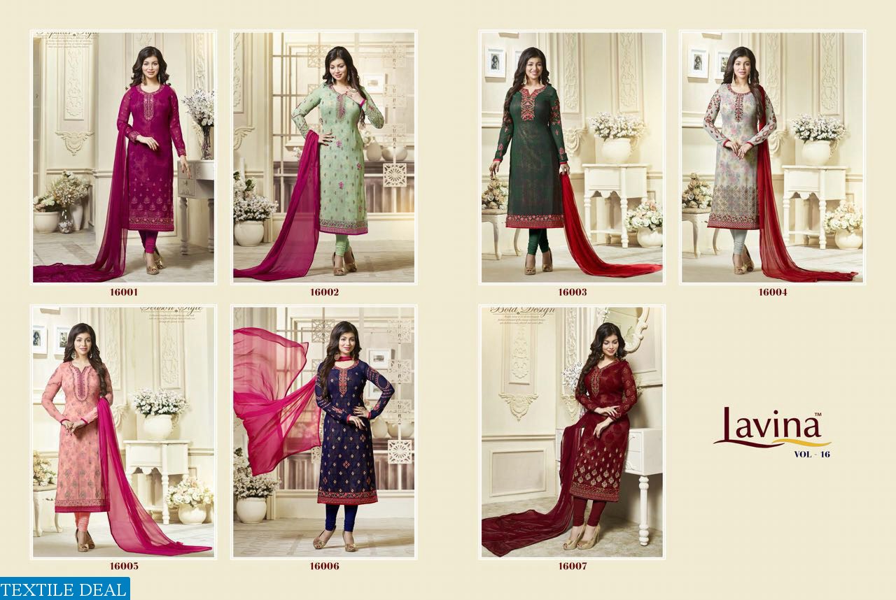 lavina vol -16 Wholesale Straight long Salwar suits